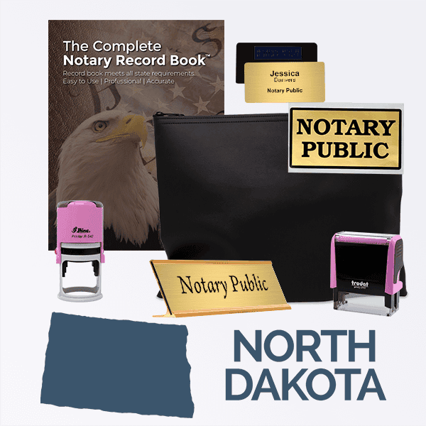 North Dakota Pink Deluxe Notary Kit