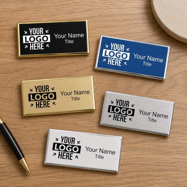 Engraved Medium Beveled Name Badges