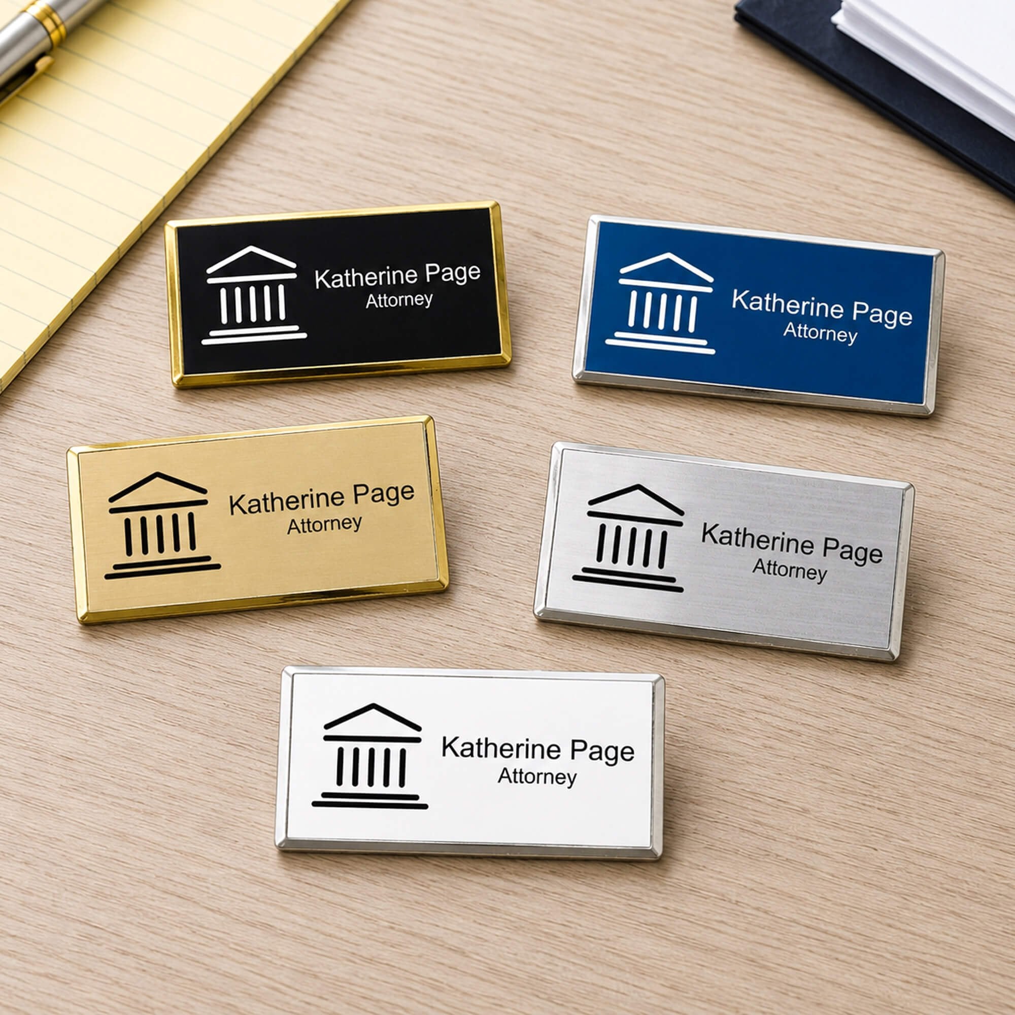 Courthouse Law Office Premier Name Tag