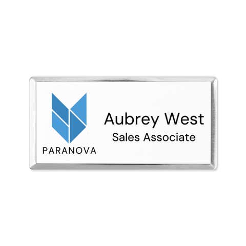 Executive Full Color Medium Rectangle Name Badges