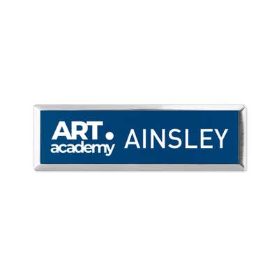Executive Engraved Small Beveled Rectangle Name Badges - alternate view