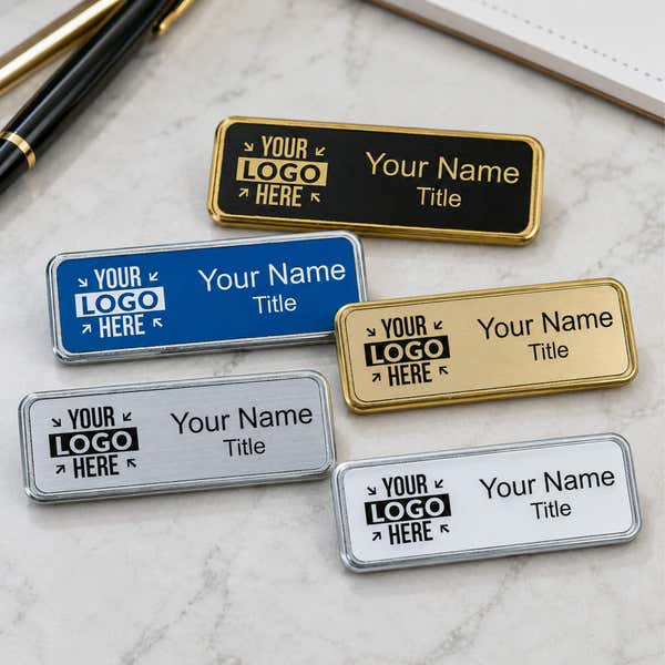 Small Engraved Executive Badge with Rounded Corners