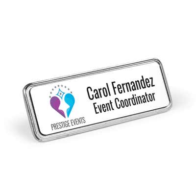 Executive Full Color Small Rounded Corner Name Badges - alternate view