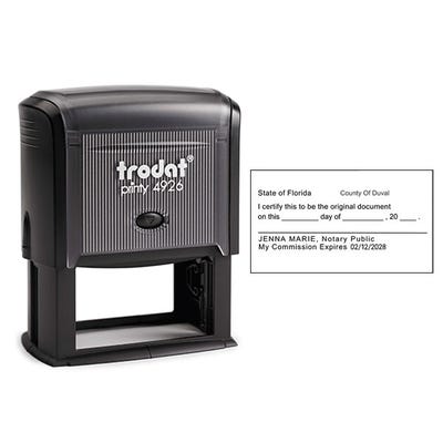 Original Document Notary Stamp - alternate view