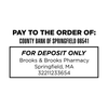 Custom Pay to the Order of With Box Financial Stamp