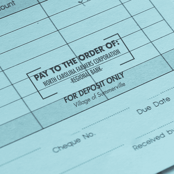 Custom For Deposit Only Financial Stamp In Use