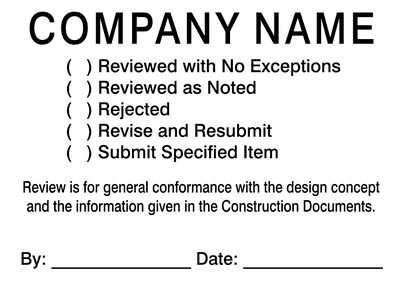 Plan & Blueprint Stamp - Simply Plan Reviewed Form Stamp