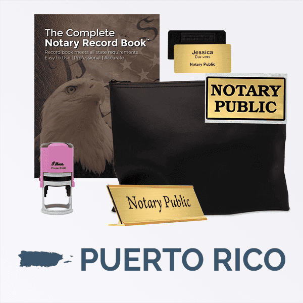 Puerto Rico Pink Deluxe Notary Kit