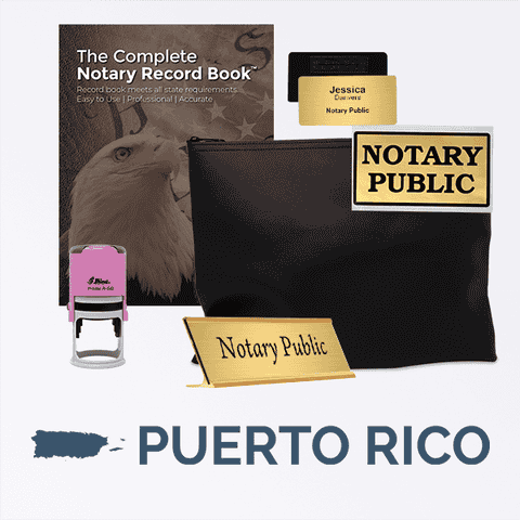 Puerto Rico Pink Deluxe Notary Kit