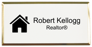Real Estate Medium Rectangular 3" x 1.5" Executive Holder Name Tag