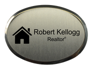 Real Estate Oval 2.5" x 1.75" Executive Holder Name Tag