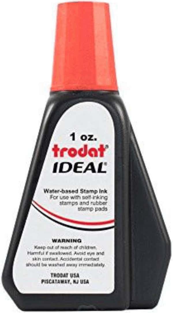 Red 2oz Self Inking Refill Ink