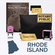 Rhode Island Pink Deluxe Notary Kit