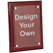 Engraved Floating Acrylic 10 &frac12;" x 13" Rosewood Plaque