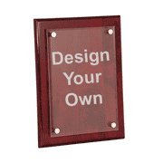 Engraved Floating Acrylic 8" x 10" Rosewood Plaque
