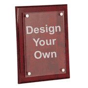 Engraved Floating Acrylic 9" x 12" Rosewood Plaque