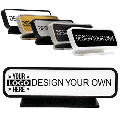Rounded Engraved Desk Sign 2" x 8"