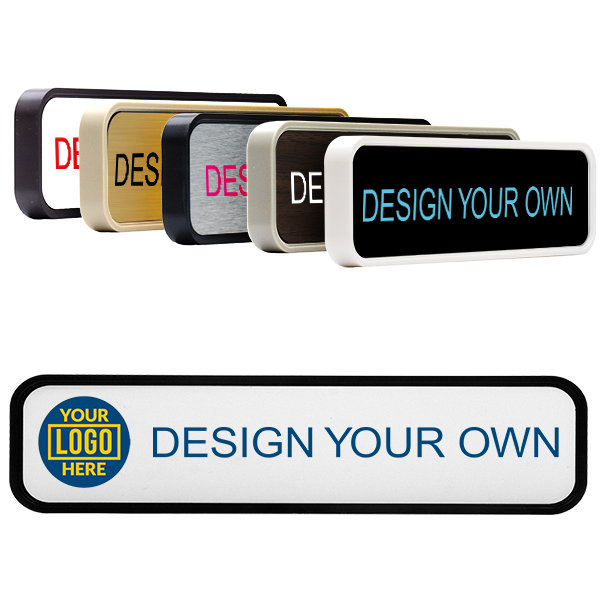 Rounded 2" x 8" Full Color Insert with Wall Sign