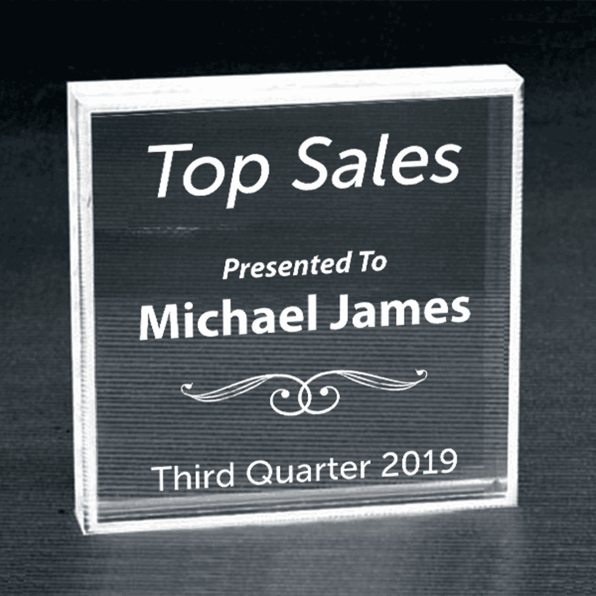 Sales Goal Clear Paperweight