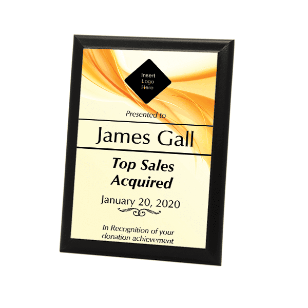 Sales Goal 5" X 7" Full Color Photo Plaque 