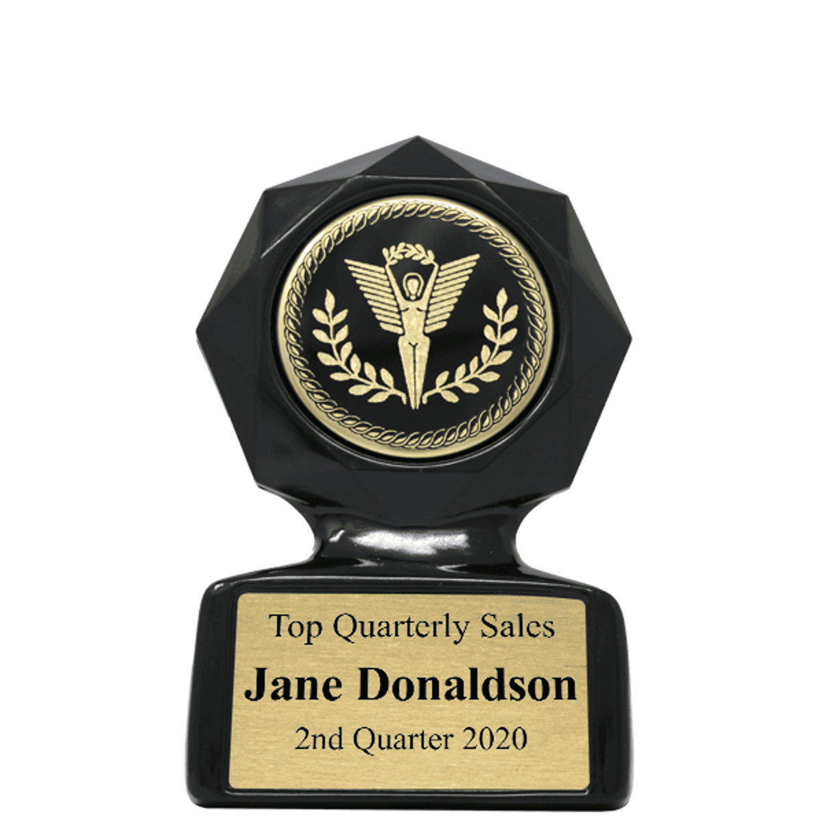 Sales Goal Small Black Star Sculpted Victory Trophy Award