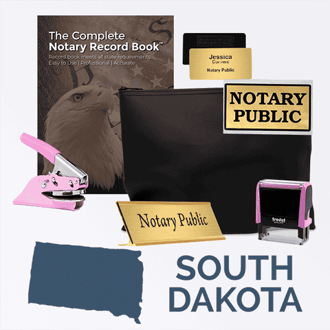 South Dakota Pink Deluxe Notary Kit