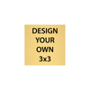 Square Engraved Heavy Brass Signs 3" x 3"