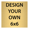 Square Engraved Heavy Brass Signs 6" x 6"