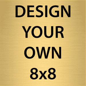 Square Engraved Heavy Brass Signs 8" x 8"