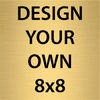 Square Engraved Heavy Brass Signs 8" x 8"