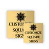 Square Engraved Heavy Brass Signs