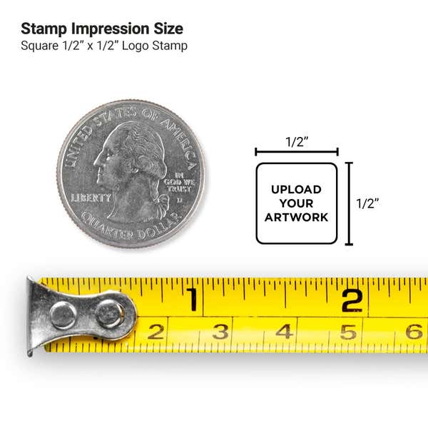 Mini Custom Stamp for Square & Round Logos