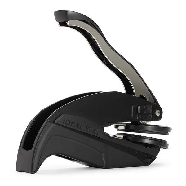 A rear angled look at the Pocket Seal by Trodat, the first among our selection of embossers