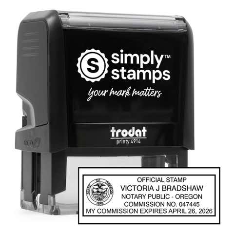 Oregon Rectangle Notary Seal