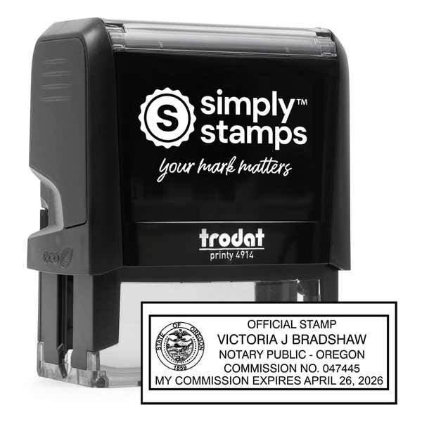 Oregon Rectangle Notary Seal