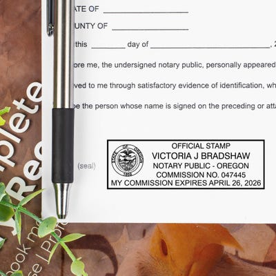 Oregon Rectangle Notary Seal - alternate view
