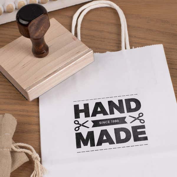 Traditional 2 1/2" x 3" Hand Stamp