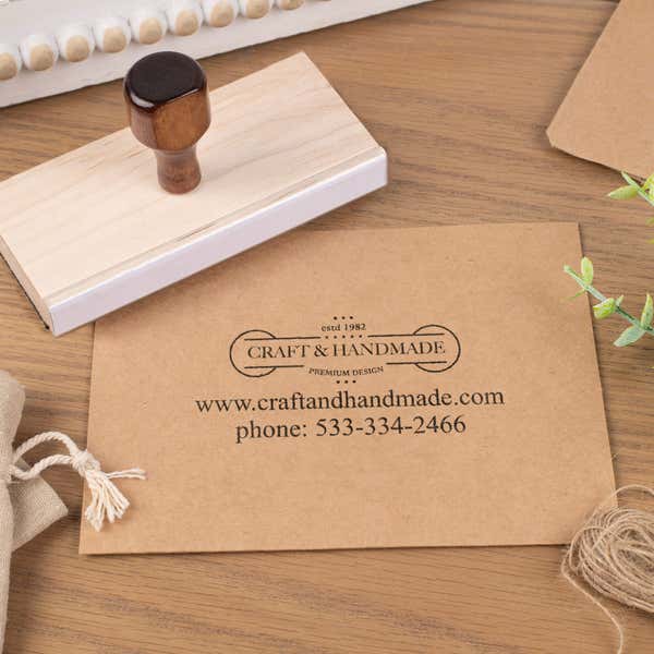 Traditional 2" x 5" Hand Stamp