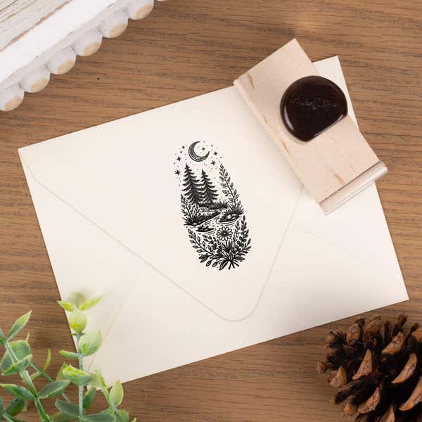 Traditional 2 1/2" x 1" Hand Stamp