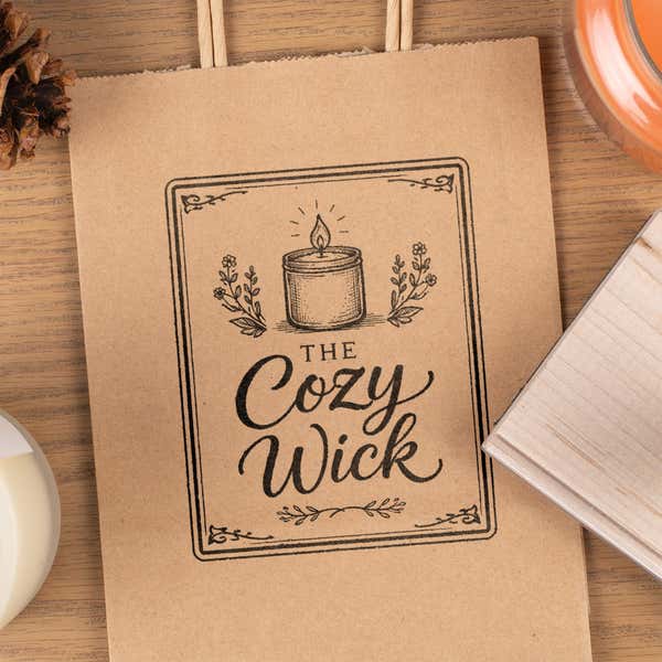 Traditional 4" x 3" Hand Stamp