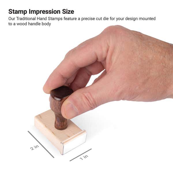 Traditional 2" x 1" Hand Stamp