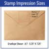 Stamp Impression Size Infographic