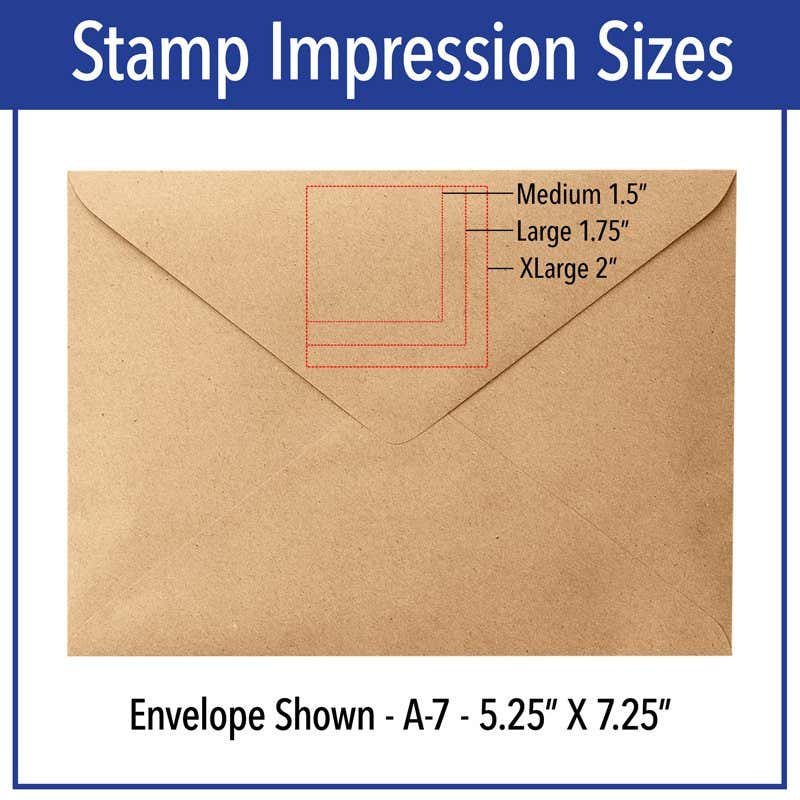 Stamp Impression Size Infographic