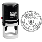 Round Self-Inking Notary Stamp