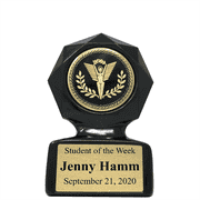 Student Small Black Star Sculpted Victory Trophy Award