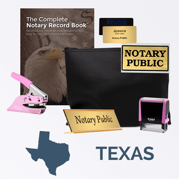 Texas Pink Deluxe Notary Kit