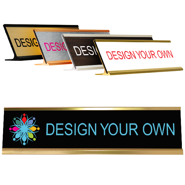 Design Your Own 2" x 8" Full Color Desk Nameplate