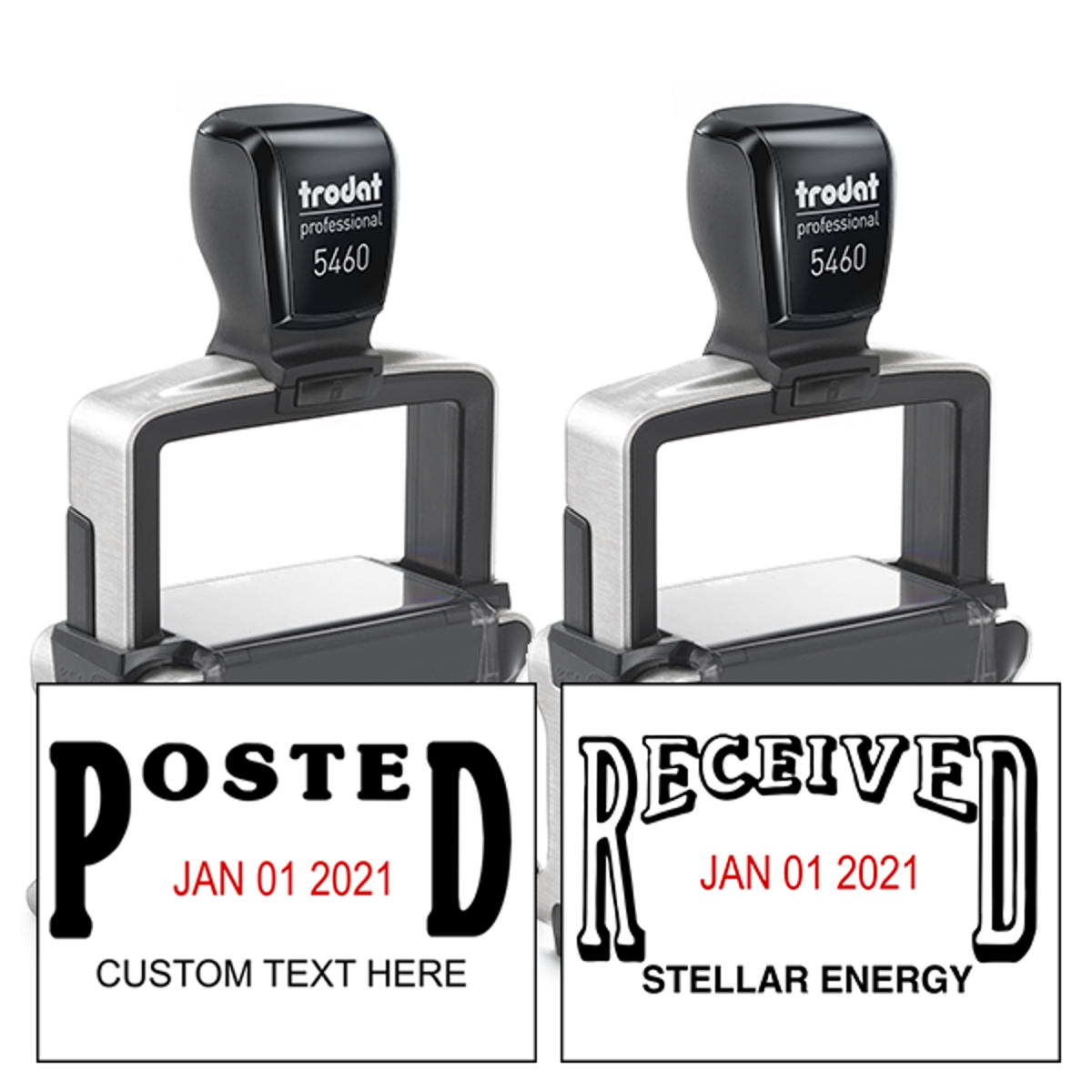 Trodat Professional Posted/Received Date Stamps