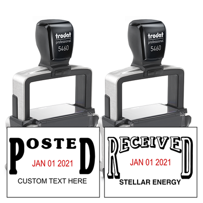 Trodat Professional Posted/Received Date Stamps