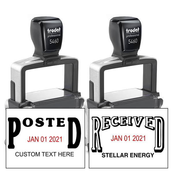 Trodat Professional Posted/Received Date Stamps